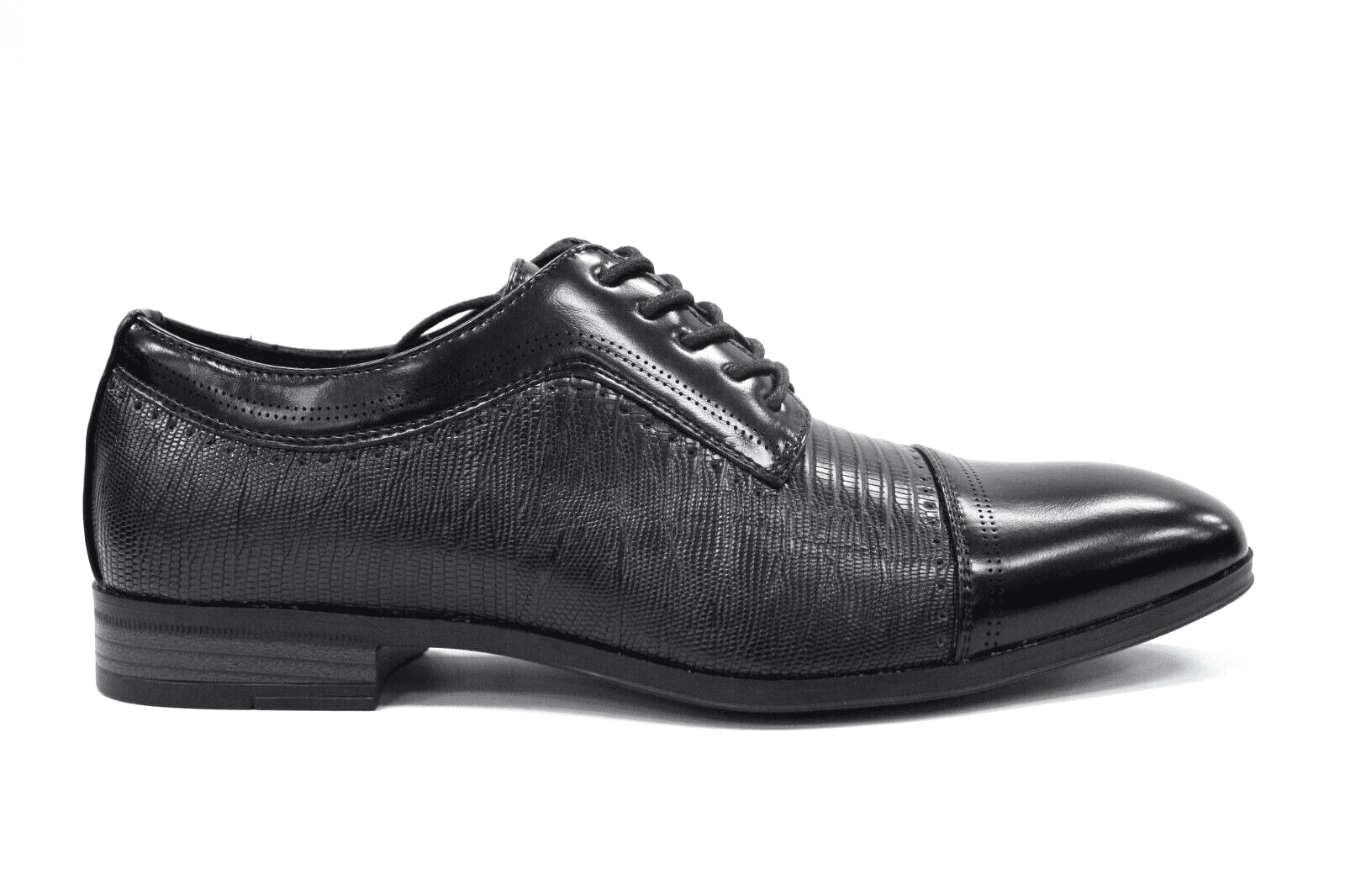 Antonio Cerrelli Black Oxford Dress Shoes Mens Size 13 Lace Up Faux Leather Antonio Cerrelli Cap Toe Dress Shoes 7068 | Men main image 2