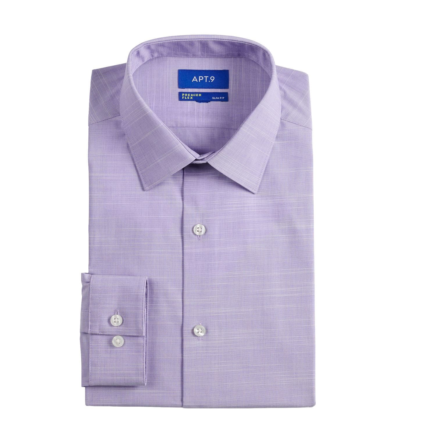 Men s Apt. 9 Premier Flex Extra Slim Fit Wrinkle Resistant Dress Shirt Color Grape Hyacinth Fresh Size XS 32 33 Walmart