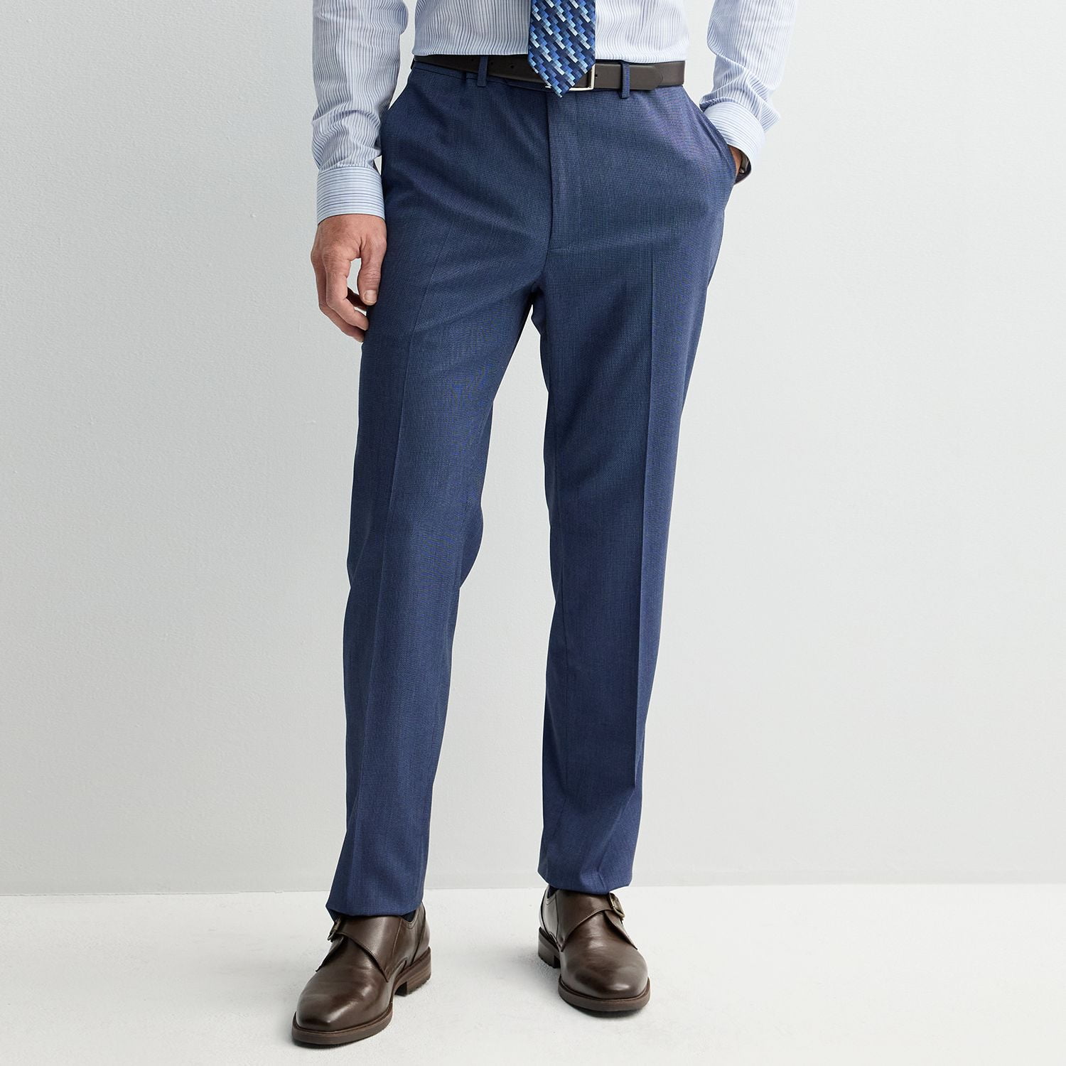 Men's Apt. 9 Premier Flex Performance Regular-Fit Washable Suit Pants  Color: Blue Neat Size: 38X32 - Walmart.com