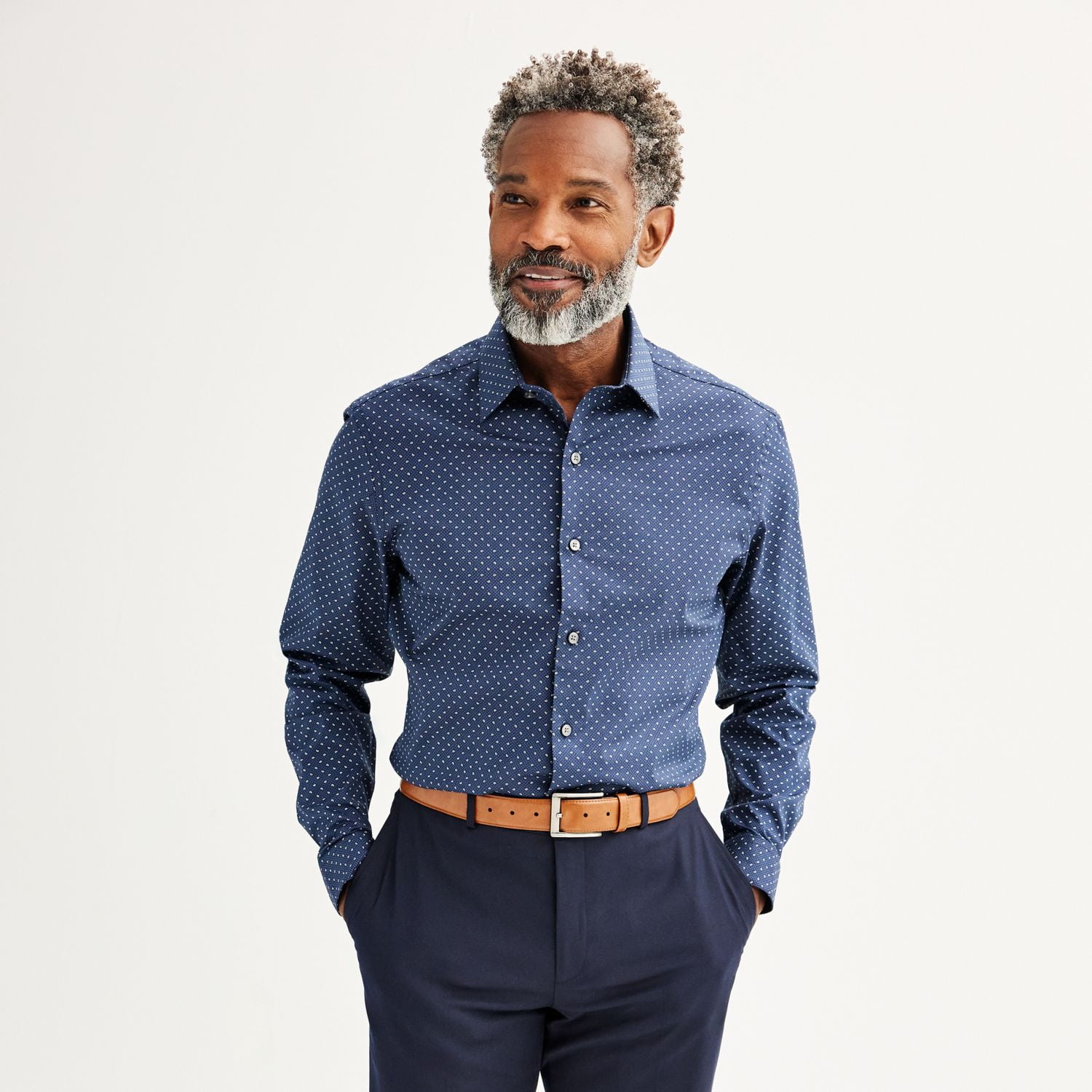 navy blue dress shirt and pants Navy Dress Shirt Crafted for Comfort and Modern Style XXL