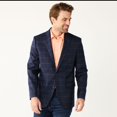 thumbnail image 1 of Men's Apt. 9® Premier Flex Slim-Fit Essential Sport Coat Color: Indigo Windowpane Size: 40 SHORT, 1 of 4