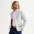 thumbnail image 1 of Men's Apt. 9® Premier Flex Slim-Fit Stretch Knit Sport Coat Color: Light Gray Plaid Size: 38 REG, 1 of 4