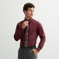thumbnail image 1 of Men's Apt. 9® Premier Flex Solid Regular-Fit Wrinkle Resistant Dress Shirt Color: Wine Size: L-32/33, 1 of 4