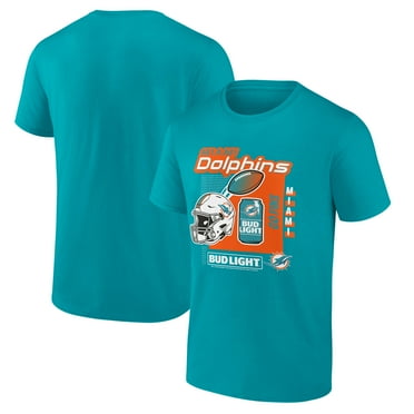 Men's Aqua Miami Dolphins Bud Light T-Shirt