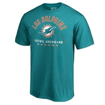 Men's Aqua Miami Dolphins Futbol Americano T-Shirt