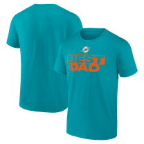 Men's Aqua Miami Dolphins Greatest Dad T-Shirt