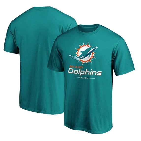 Men's Aqua Miami Dolphins Team Lockup T-Shirt