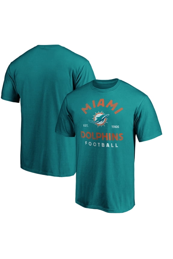 Men's Aqua Miami Dolphins Vintage Arch T-Shirt