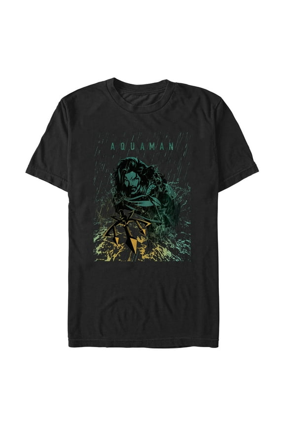 Men's Aquaman King Ocean Rain Graphic T-Shirt