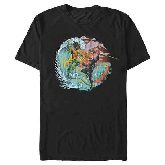 Men's Aquaman and the Lost Kingdom Black Manta and Aquaman  Graphic Tee Black X Large