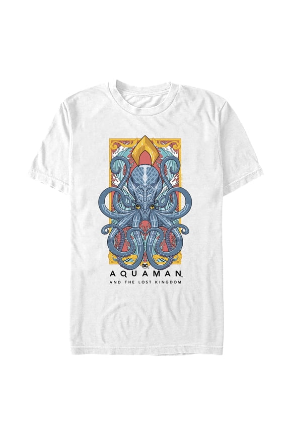 Men's Aquaman and the Lost Kingdom Topo Poster Graphic Tee Black Large