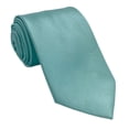 thumbnail image 1 of Men’s Aquamarine Formal Satin Self-Tie Necktie in a Variety of Colors by Spencer J’s Signature Satin Collection, 1 of 3