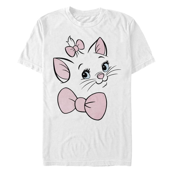 Men's Aristocats Marie Face Graphic Tee White 3X Large