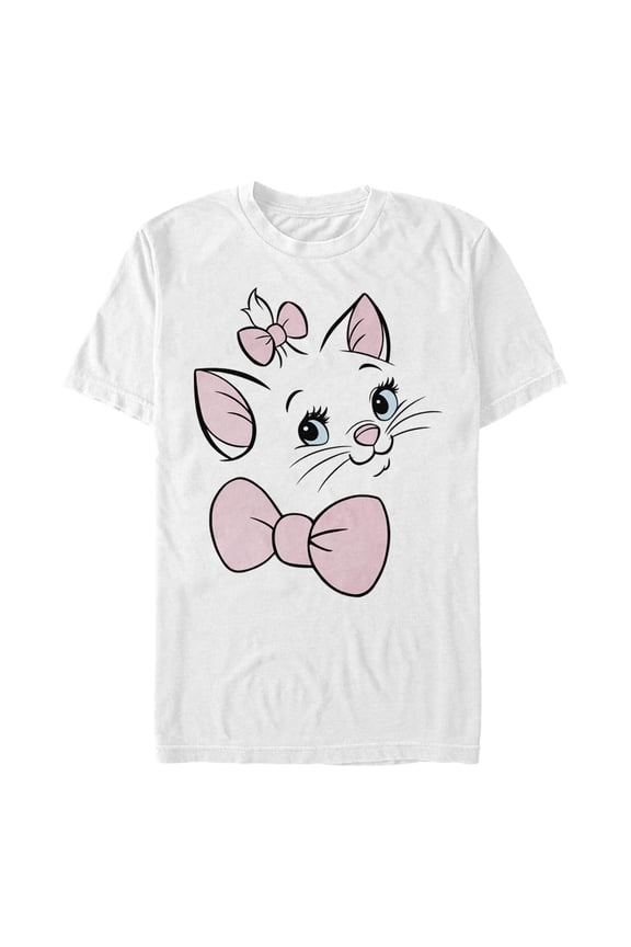 Men's Aristocats Marie Face Graphic Tee White Medium
