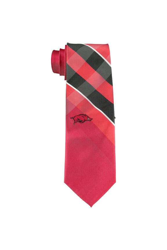 Men's Arkansas Razorbacks Woven Poly Grid Tie