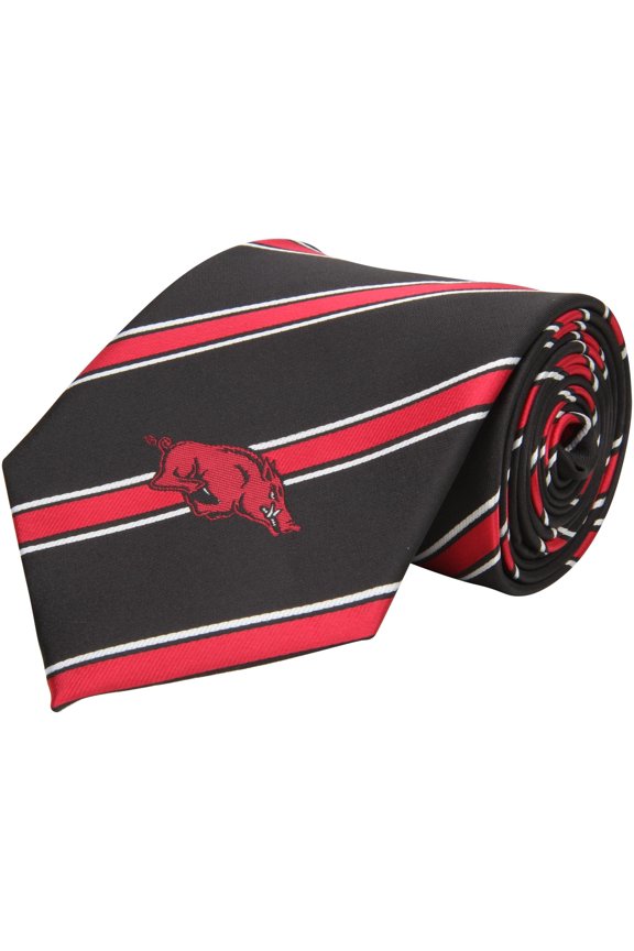 Men's Arkansas Razorbacks Woven Poly Striped Tie