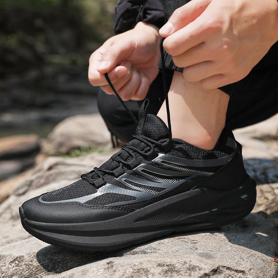 Men's Army Green Breathable Mesh Outdoor Running Shoes, Lightweight Athletic Sneakers for Hiking, Sports, and Casual Wear