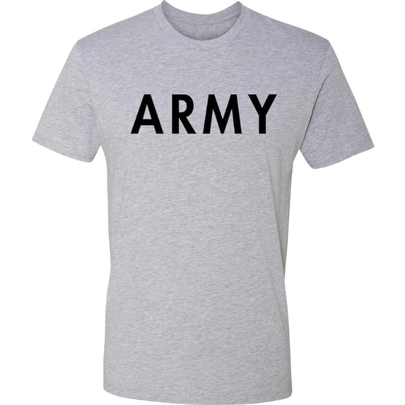 Men's Army PT Style T-Shirt | U.S. Army Military Physical Training Infantry Exercise Workout Gear Shirt (HeatherGrey, Small)
