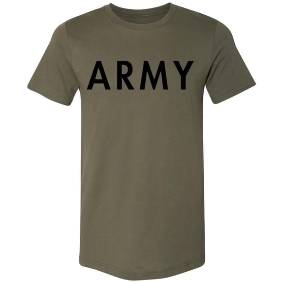 Men's Army PT Style T-Shirt | U.S. Army Military Physical Training Infantry Exercise Workout Gear Shirt (OliveDrab, Large)