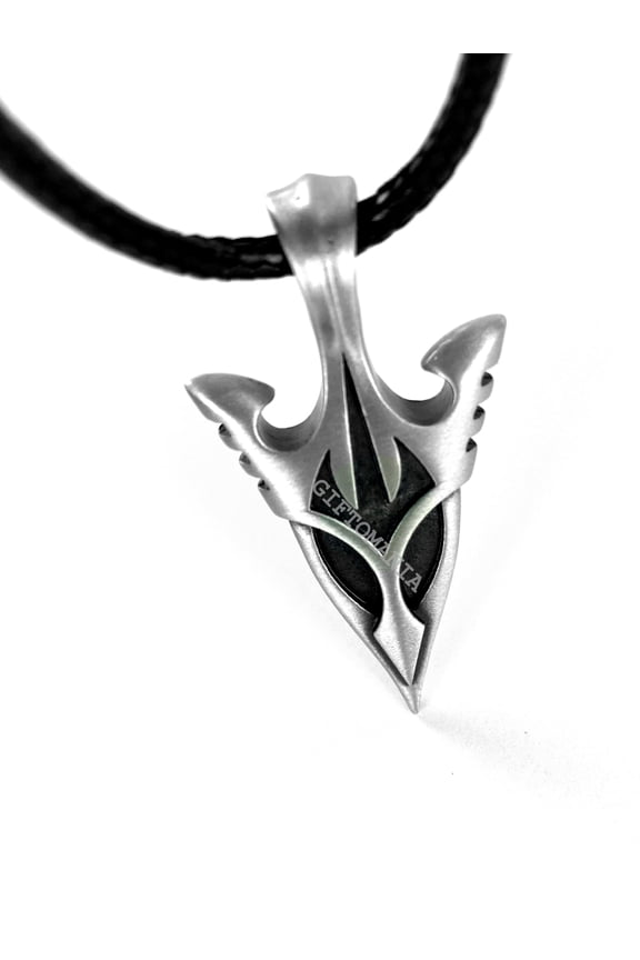 Men's Arrowhead Pendant (E196)- Real Silver Finish - with a Generic Black Cord Included - Tribal Jewelry - Bico Australia - Jewelry for Men