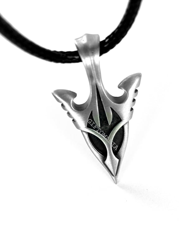 Men's Arrowhead Pendant (E196)- Real Silver Finish - with a Generic Black Cord Included - Tribal Jewelry - Bico Australia - Jewelry for Men