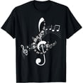 thumbnail image 1 of Men's Artistic Music Treble Clef Piano Key Graphic T-Shirt, 1 of 6