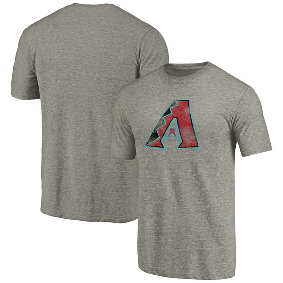 Men's Ash Arizona Diamondbacks Distressed Team Tri-Blend T-Shirt