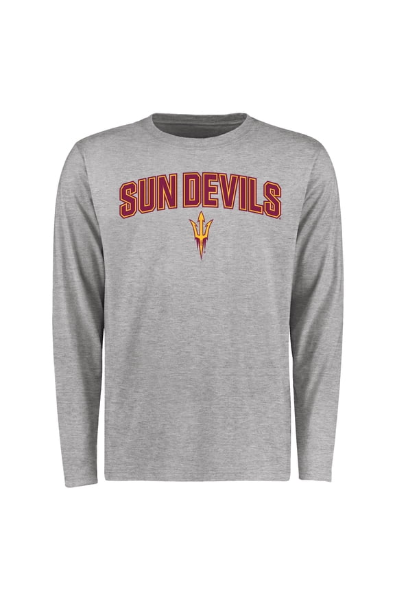 Men's Ash Arizona State Sun Devils Proud Mascot Long Sleeve T-Shirt