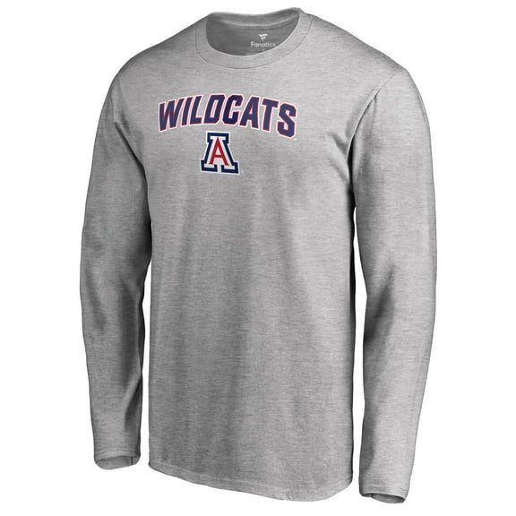 Men's Ash Arizona Wildcats Proud Mascot Long Sleeve T-Shirt