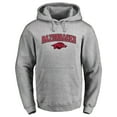 thumbnail image 1 of Men's Ash Arkansas Razorbacks Proud Mascot Pullover Hoodie, 1 of 2