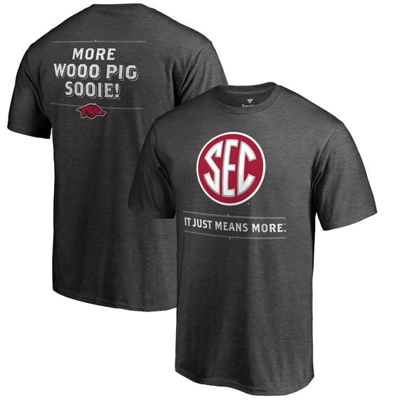 Men's Ash Arkansas Razorbacks SEC Means More T-Shirt