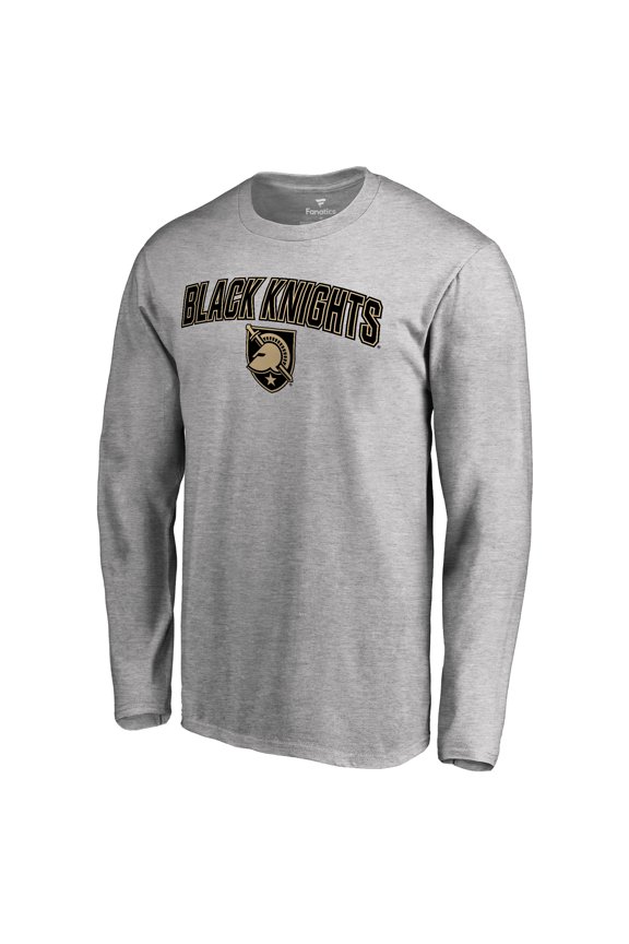 Men's Ash Army Black Knights Proud Mascot Long Sleeve T-Shirt