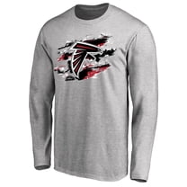 Men's Ash Atlanta Falcons True Colors Long Sleeve T-Shirt