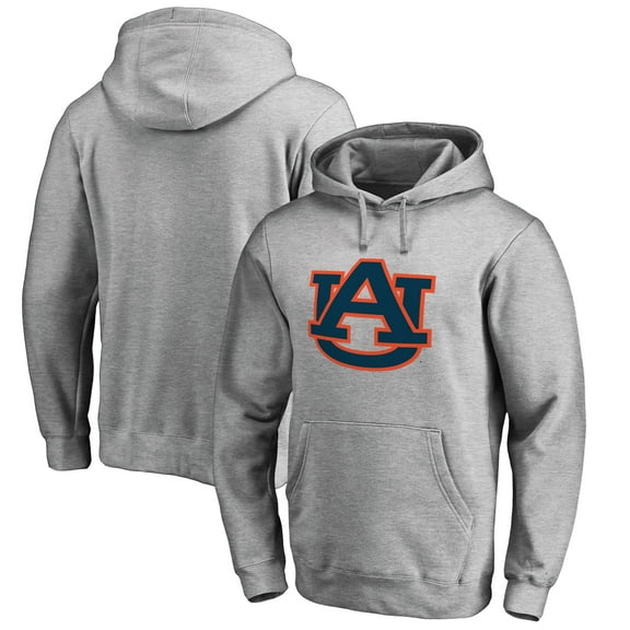 Men's Ash Auburn Tigers Primary Team Logo Pullover Hoodie