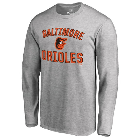 Men's Ash Baltimore Orioles Victory Arch Long Sleeve T-Shirt