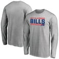 thumbnail image 1 of Men's Ash Buffalo Bills Iconic Collection On Side Stripe Long Sleeve T-Shirt, 1 of 3