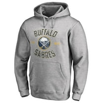 Men's Ash Buffalo Sabres Heritage Pullover Hoodie
