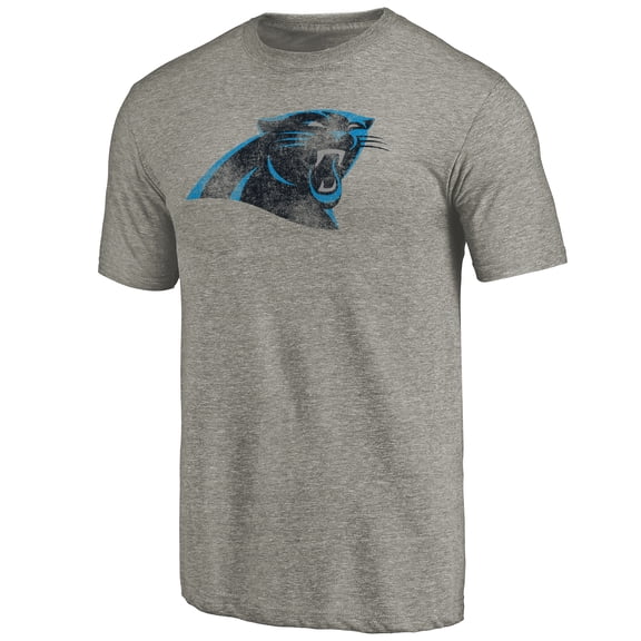 Men's Ash Carolina Panthers Distressed Team T-Shirt