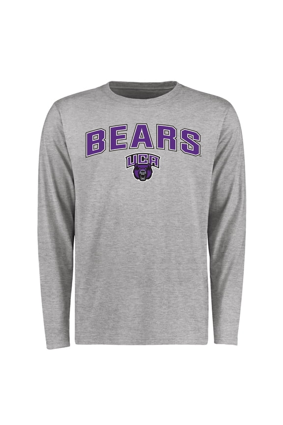Men's Ash Central Arkansas Bears Proud Mascot Long Sleeve T-Shirt