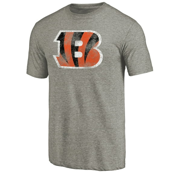 Men's Ash Cincinnati Bengals Distressed Team T-Shirt