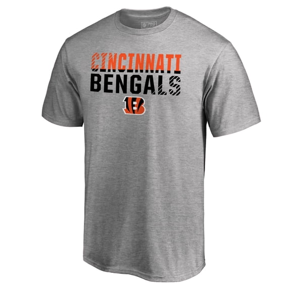 Men's Ash Cincinnati Bengals Iconic Collection Fade Out T-Shirt