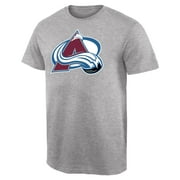 Men's Ash Colorado Avalanche Team Primary Logo T-Shirt