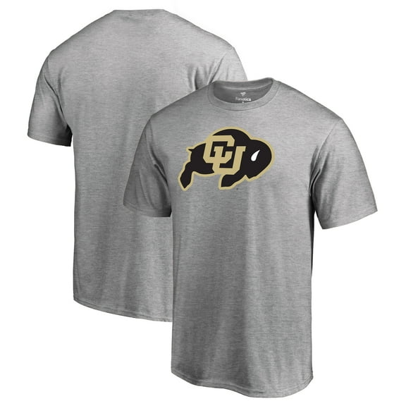 Men's Ash Colorado Buffaloes Primary Team Logo T-Shirt