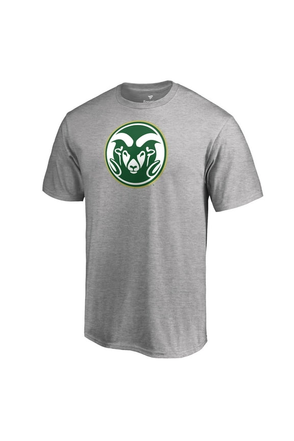 Men's Ash Colorado State Rams Primary Team Logo T-Shirt
