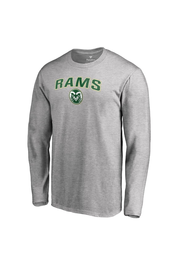Men's Ash Colorado State Rams Proud Mascot Long Sleeve T-Shirt
