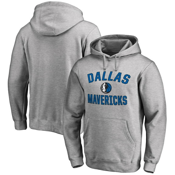Men's Ash Dallas Mavericks Victory Arch Pullover Hoodie