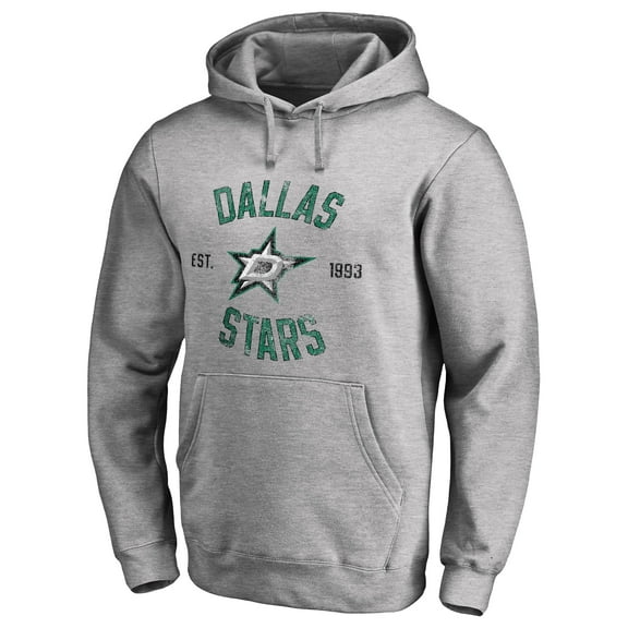 Men's Ash Dallas Stars Heritage Pullover Hoodie