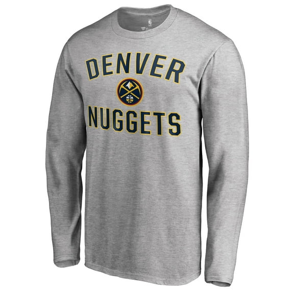 Men's Ash Denver Nuggets Victory Arch Long Sleeve T-Shirt