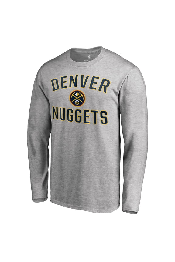 Men's Ash Denver Nuggets Victory Arch Long Sleeve T-Shirt