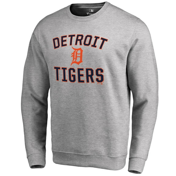 Men's Ash Detroit Tigers Victory Arch Pullover Sweatshirt
